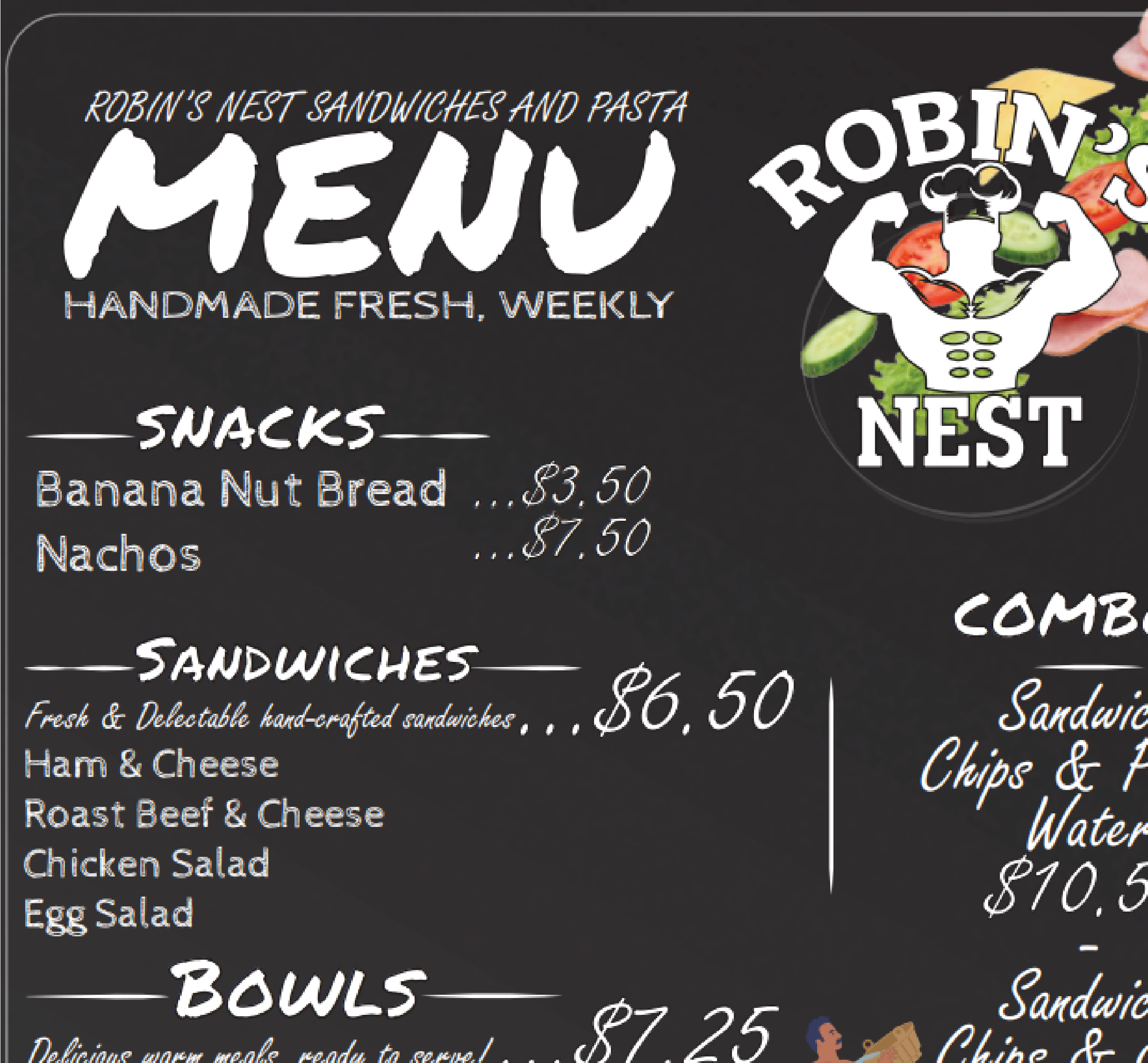 Robin's Nest Menu